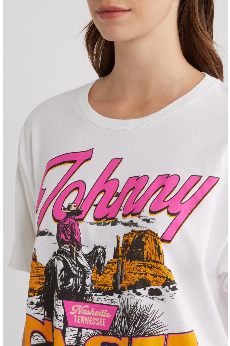 Johnny Cash Graphic T-Shirt, Alternate, color, WHITE