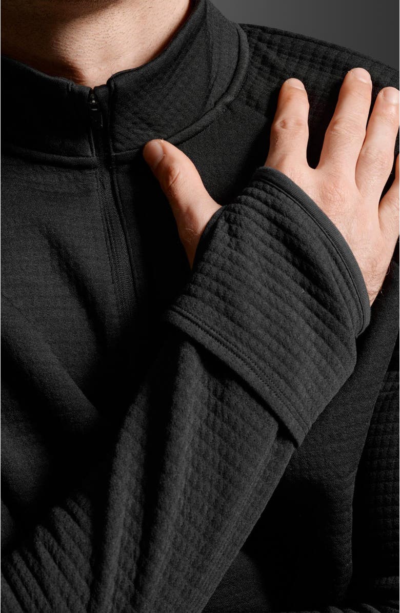 2XU Men's Ignition Haptic 1/4 Zip, Alternate, color, Black/Silver Reflective