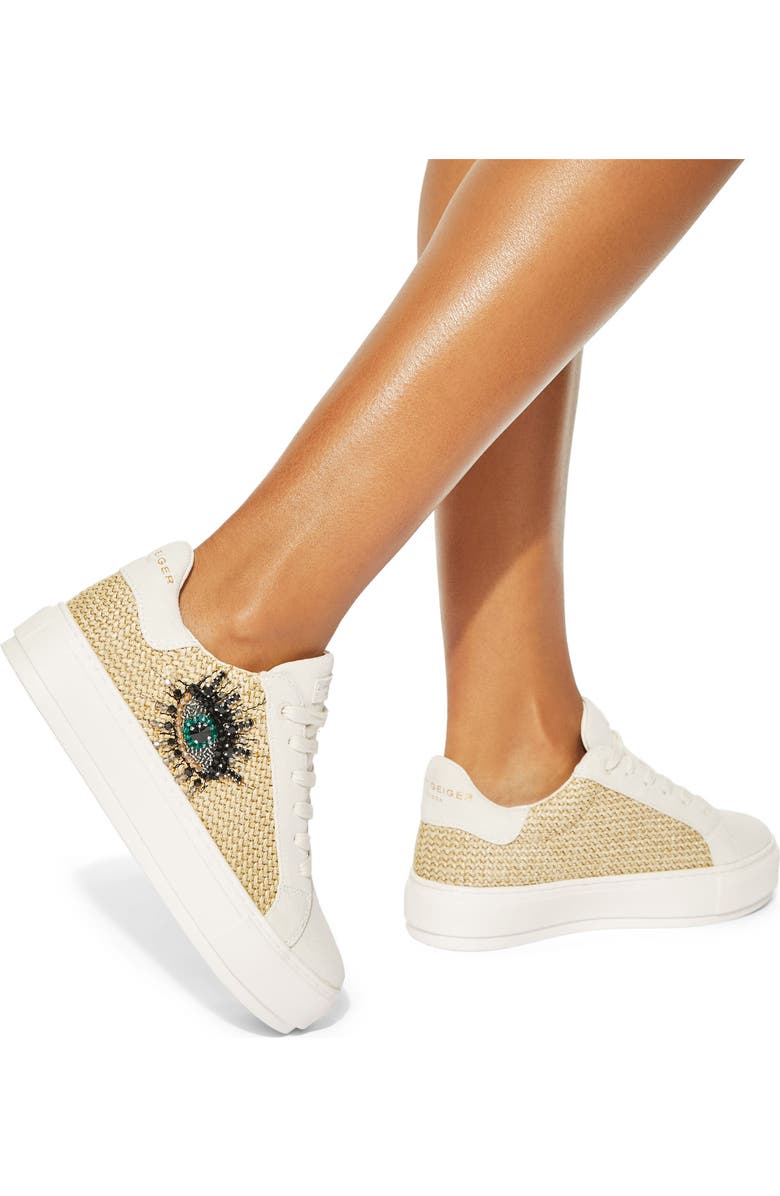 Kurt Geiger London Laney Eye Sneaker, Alternate, color, Beige Oth