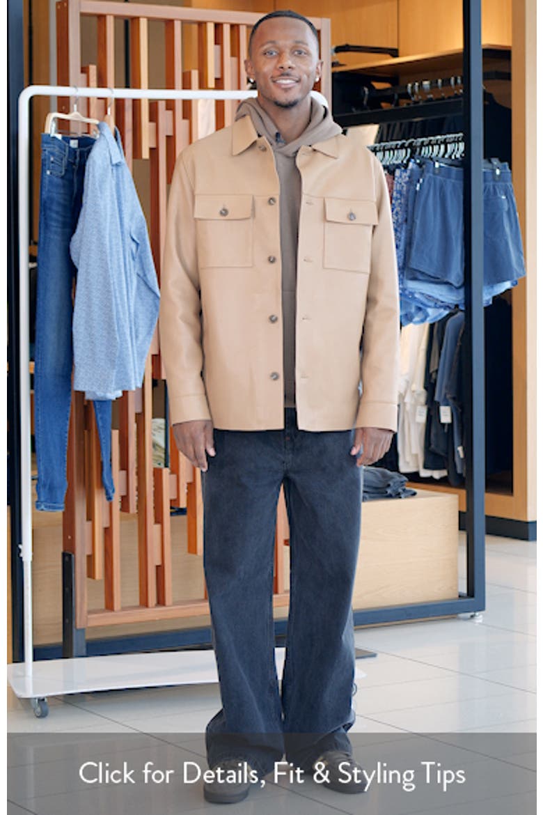 Malid Leather Button-Up Shirt Jacket video