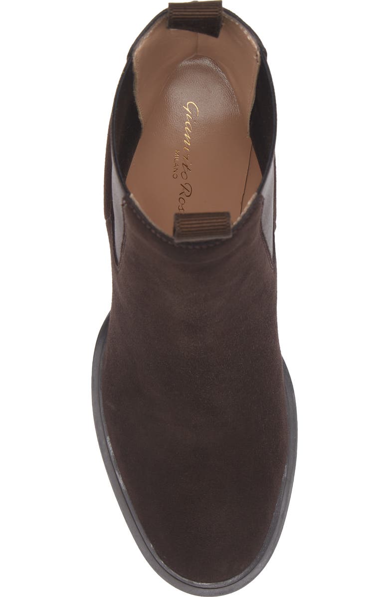 Gianvito Rossi Lug Sole Chelsea Boot, Alternate, color, Moka