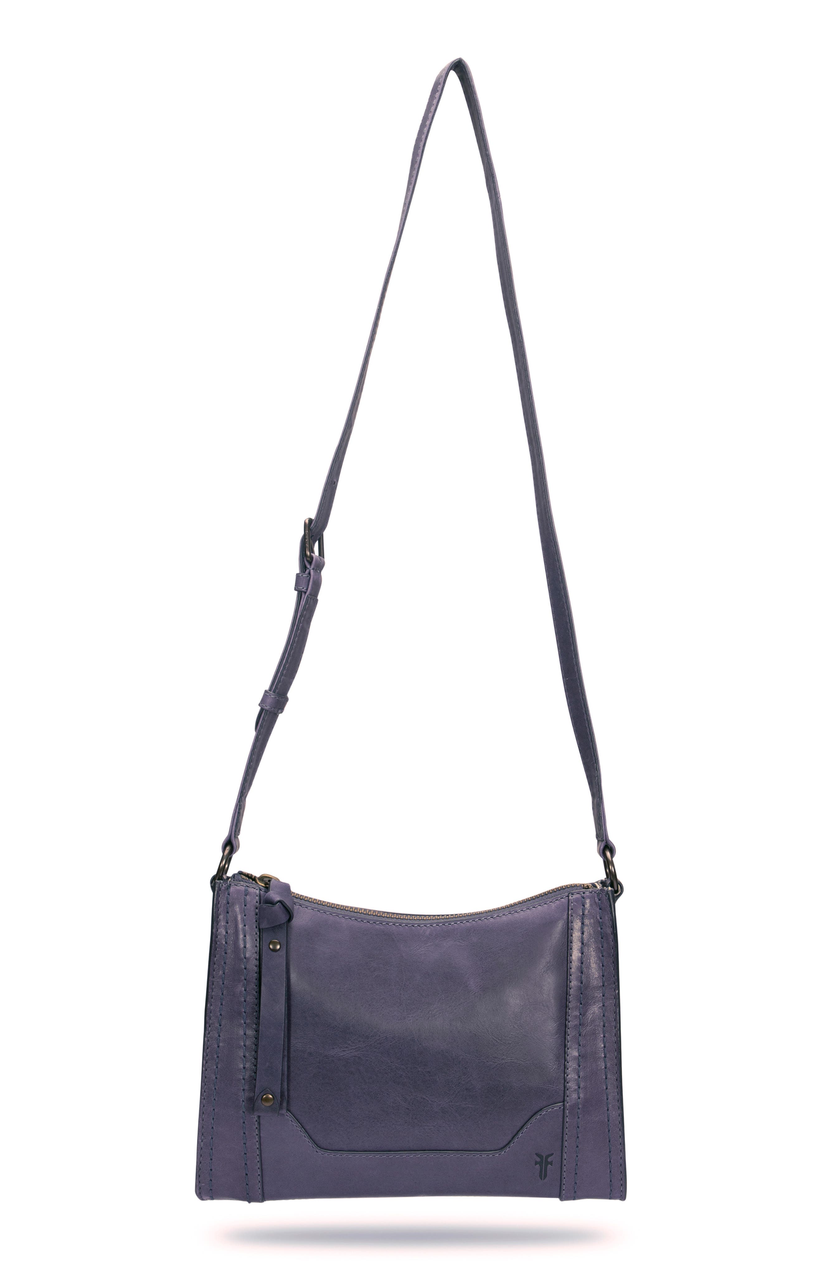 Melissa Leather Crossbody Bag, Main, color, EGGPLANT