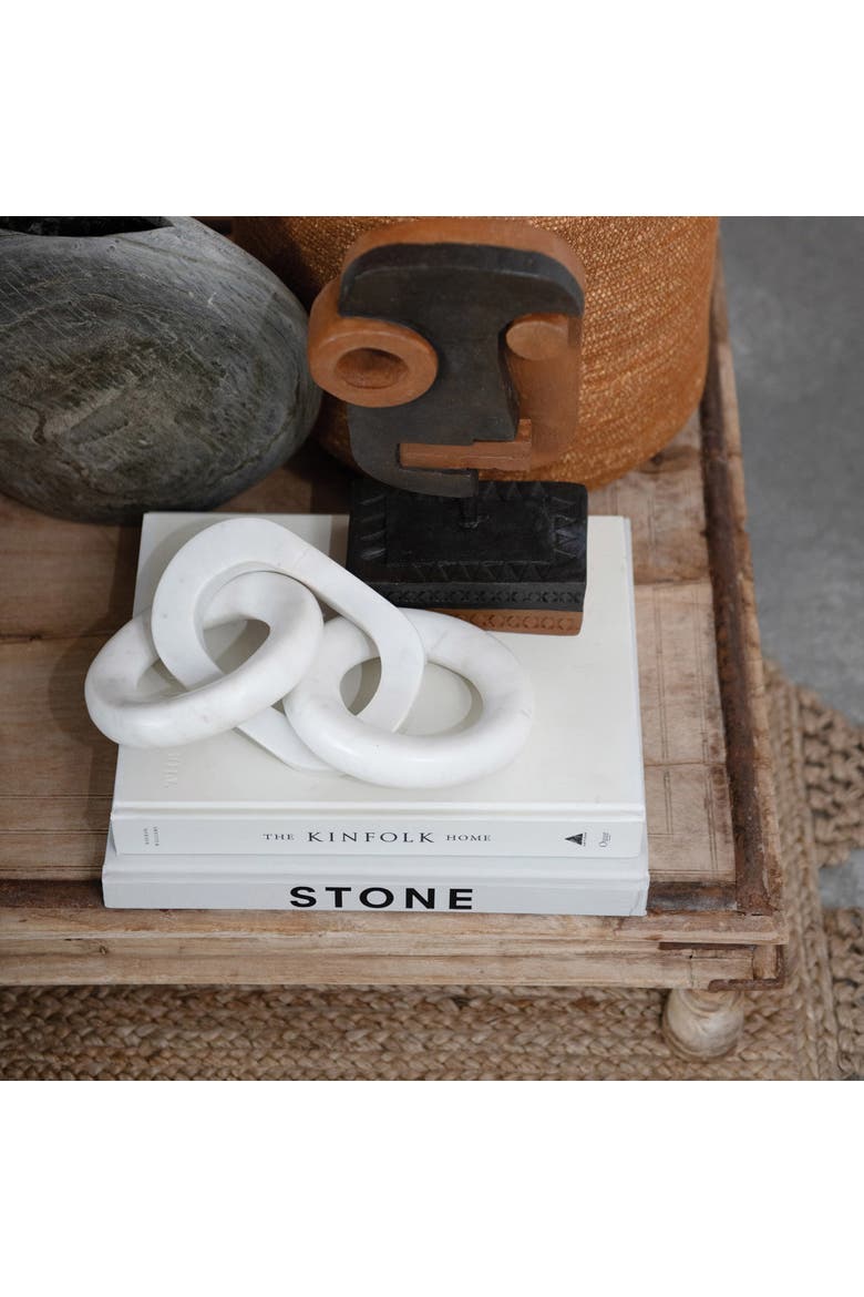 Marble Chain Décor, White, Alternate, color, White