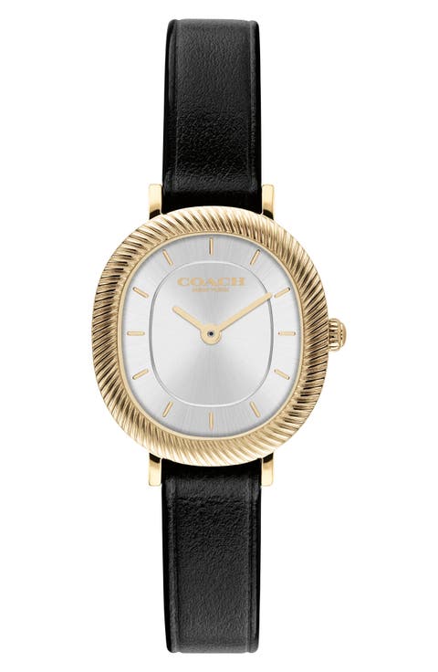 Harlow Quartz Leather Strap Watch, 23.8 mm x 26 mm