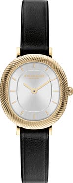 COACH Harlow Quartz Leather Strap Watch, 23.8 mm x 26 mm