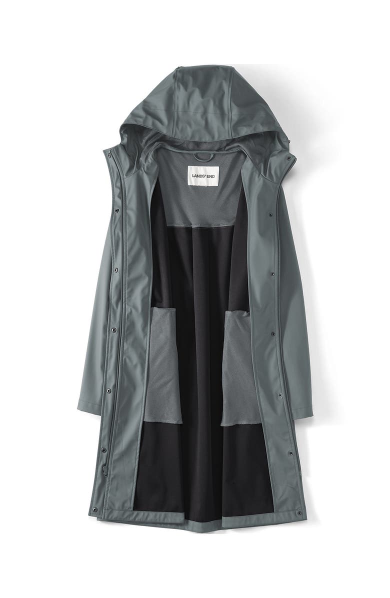 Lands' End Squall Rain Slicker Coat, Alternate, color, Evening Forest