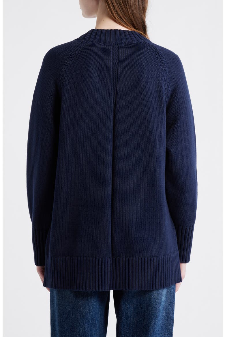 Oversized Cotton Cardigan, Alternate, color, MIDNIGHT NAVY