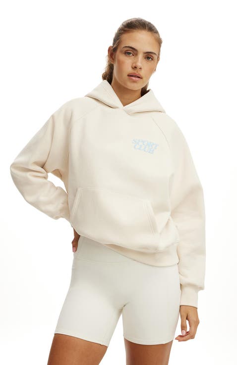 Women's Active Plush Premium Graphic Raglan Hoodie