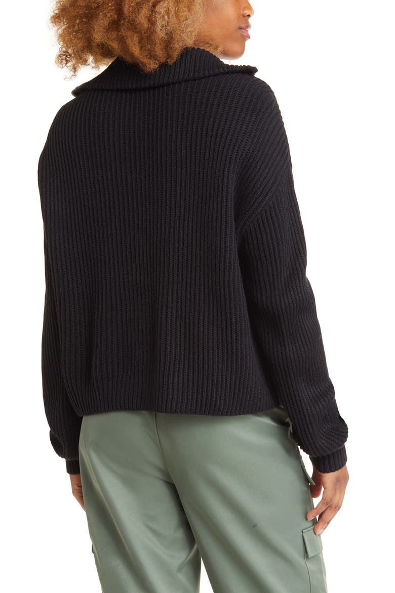 Quarter Zip Pullover, Alternate, color, BLACK JET