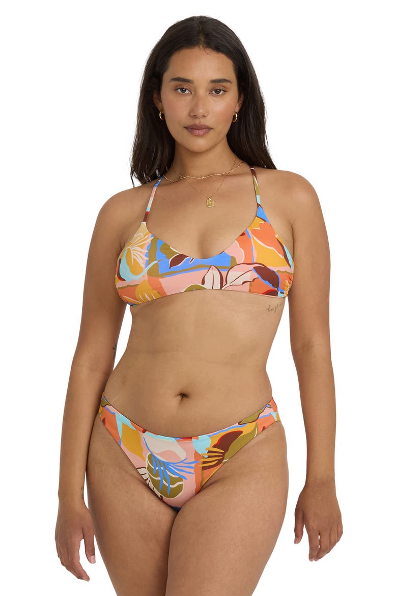 Lei Daze Lowrider Bikini Bottoms, Alternate, color, MULCH