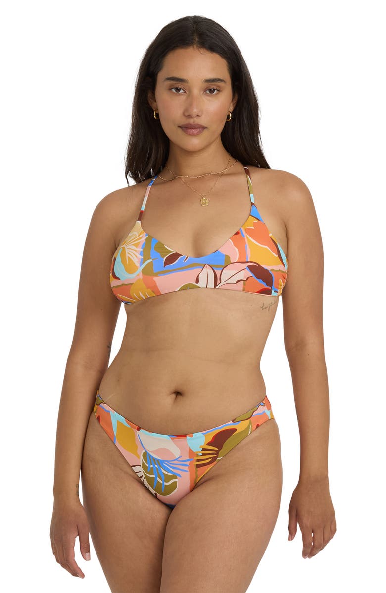 Billabong Lei Daze Lowrider Bikini Bottoms, Alternate, color, Mulch