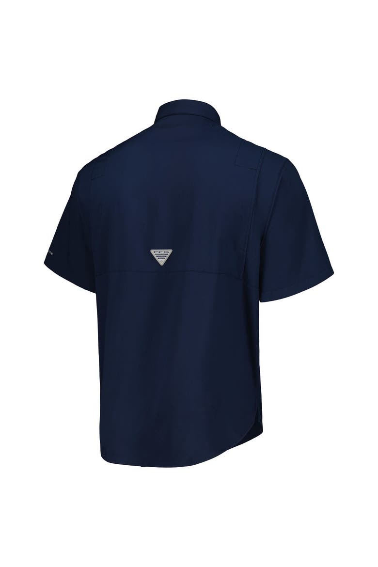 Men's Columbia Navy Milwaukee Brewers Tamiami Omni-Shade Button-Down Shirt, Alternate, color, Navy