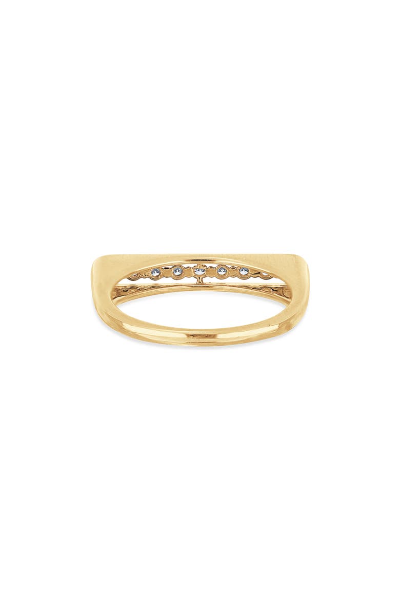 Florentine 18k Gold Diamond Bar Stackable Ring, Alternate, color, 18K YELLOW GOLD