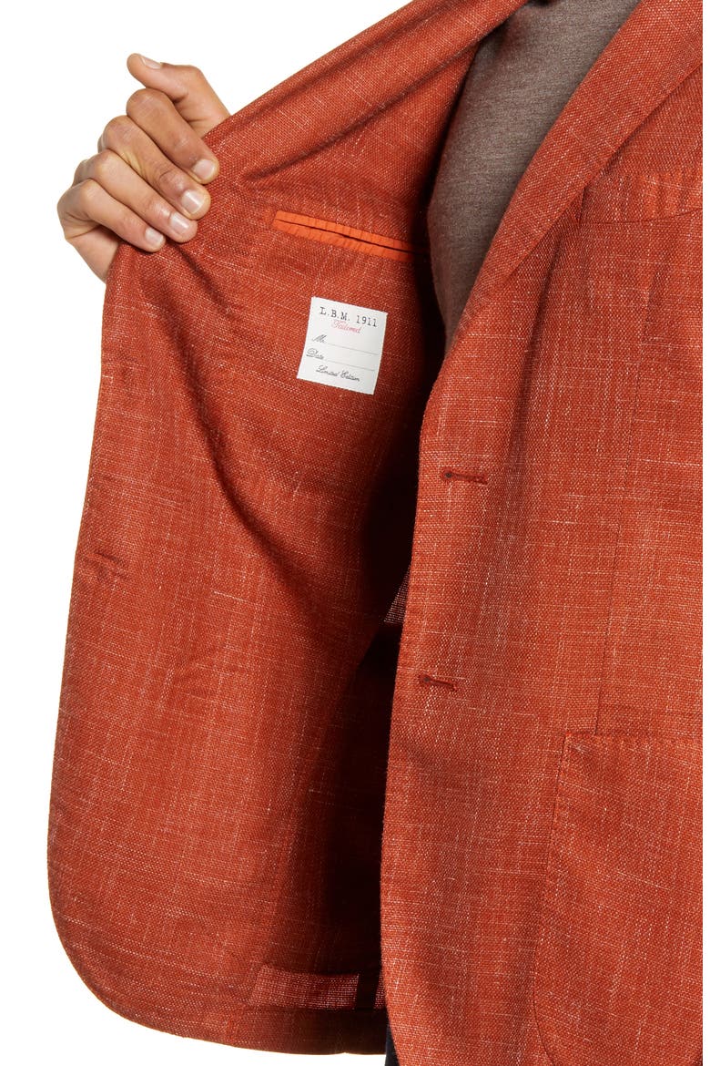 Trim Fit Solid Wool Blend Sport Coat, Alternate, color, ORANGE