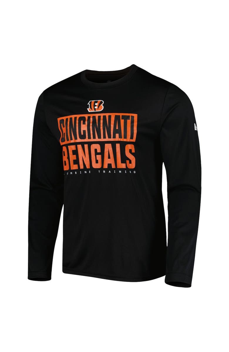 New Era Men's New Era Black Cincinnati Bengals Combine Authentic Offsides Long Sleeve T-Shirt, Alternate, color, 