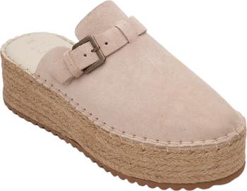 Novas Leather Platform Espadrille Mule