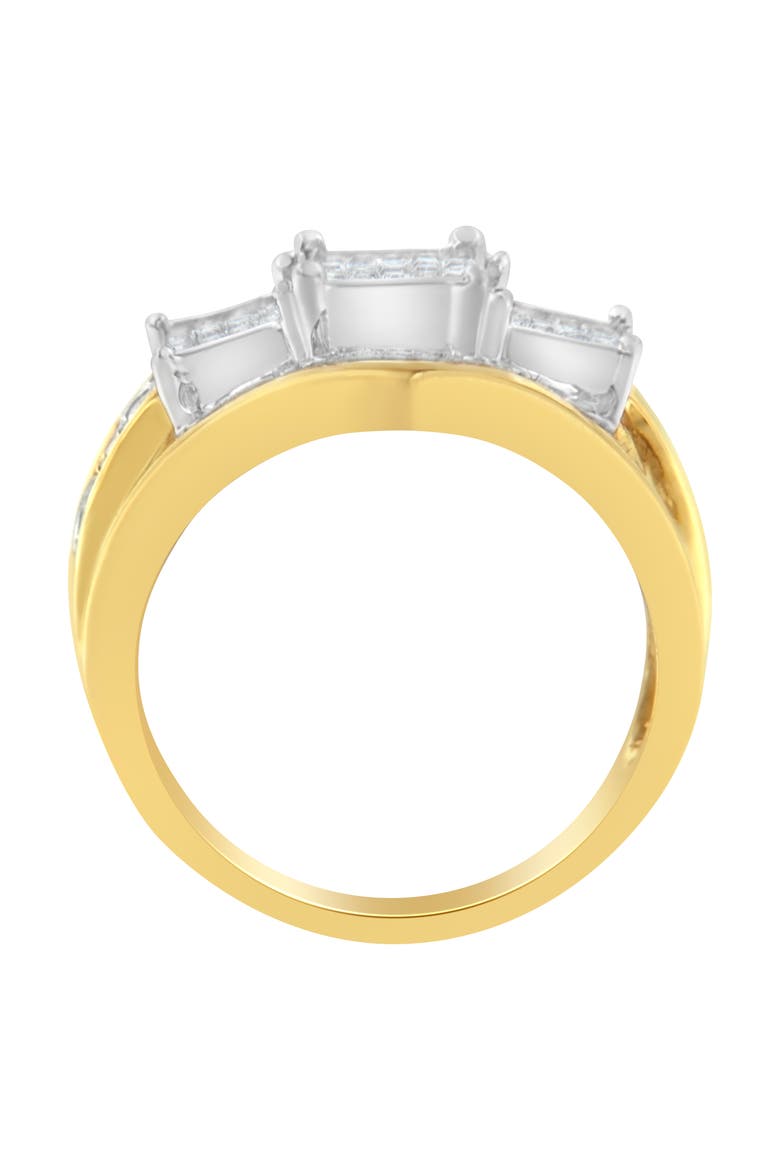 10KT Two-Toned Gold 1.00 cttw Diamond Ring, Alternate, color, Yellow