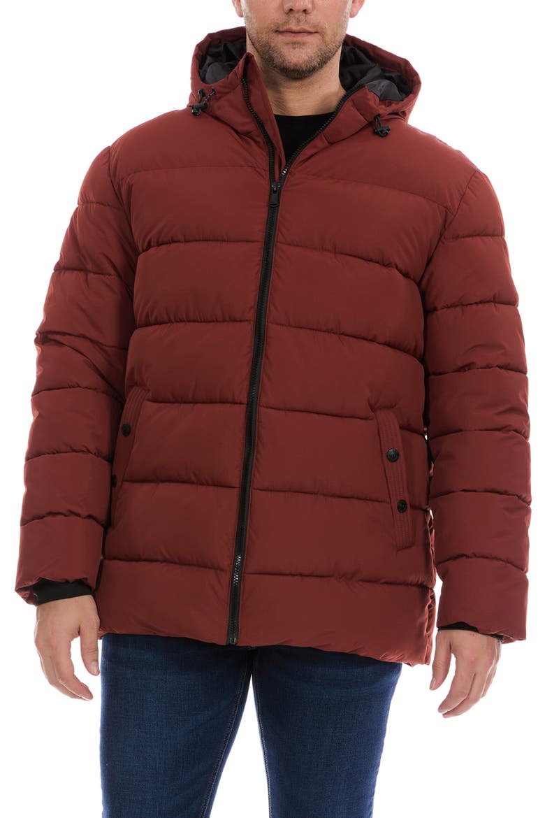 Heavyweight Quilted Jacket, Main, color, BRICK