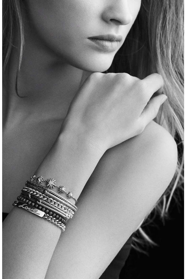 Starburst Five-Station Bracelet with Diamonds, Alternate, color, DIAMOND