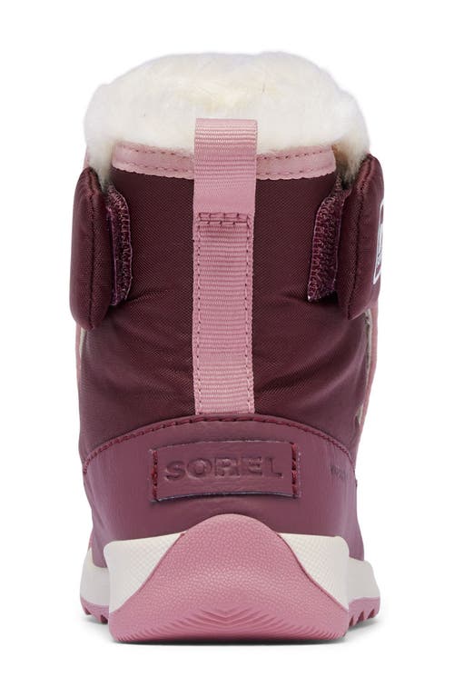 Sorel Kids' Whitney Ii Faux Fur Lined Waterproof Snow Boot In Epic Plum/dazed Mauve