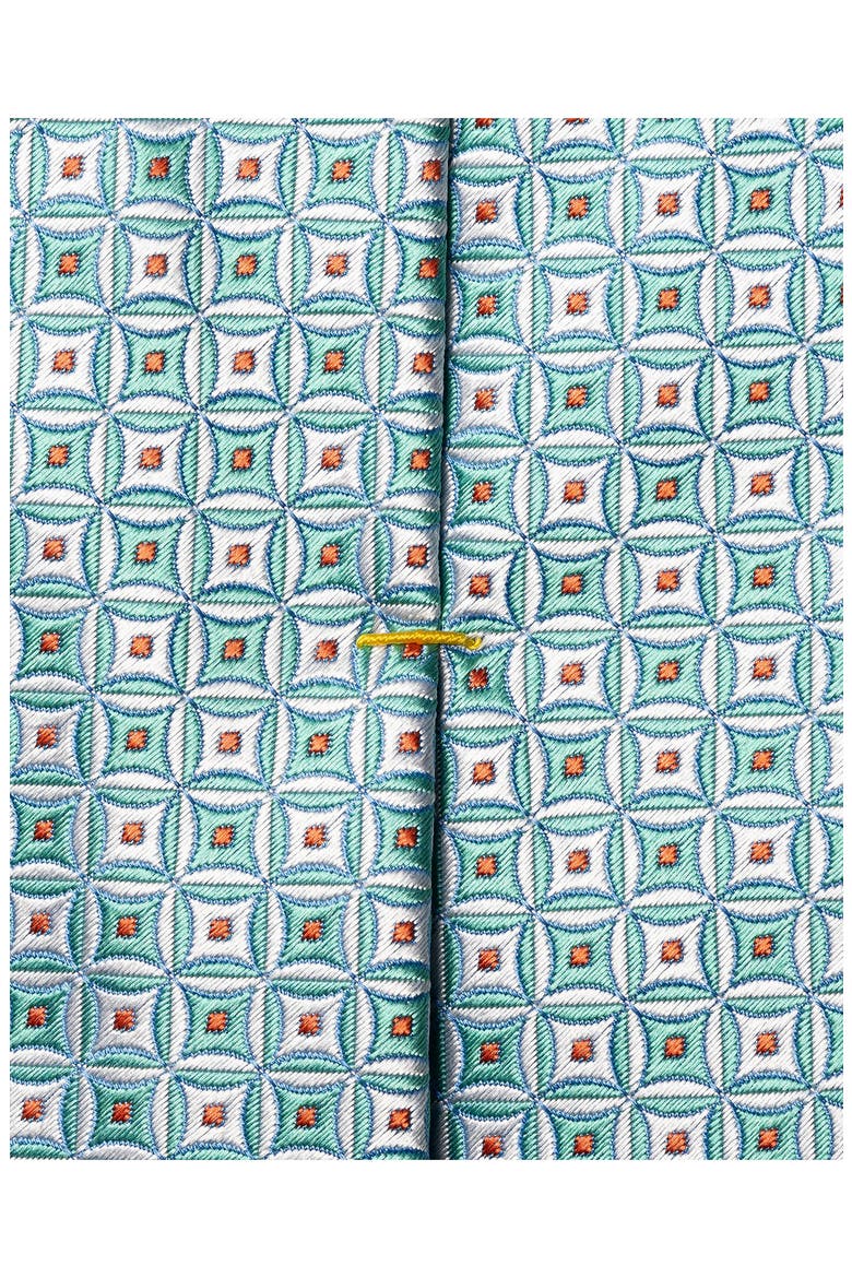Geometric Silk Jacquard Tie, Alternate, color, MEDIUM GREEN