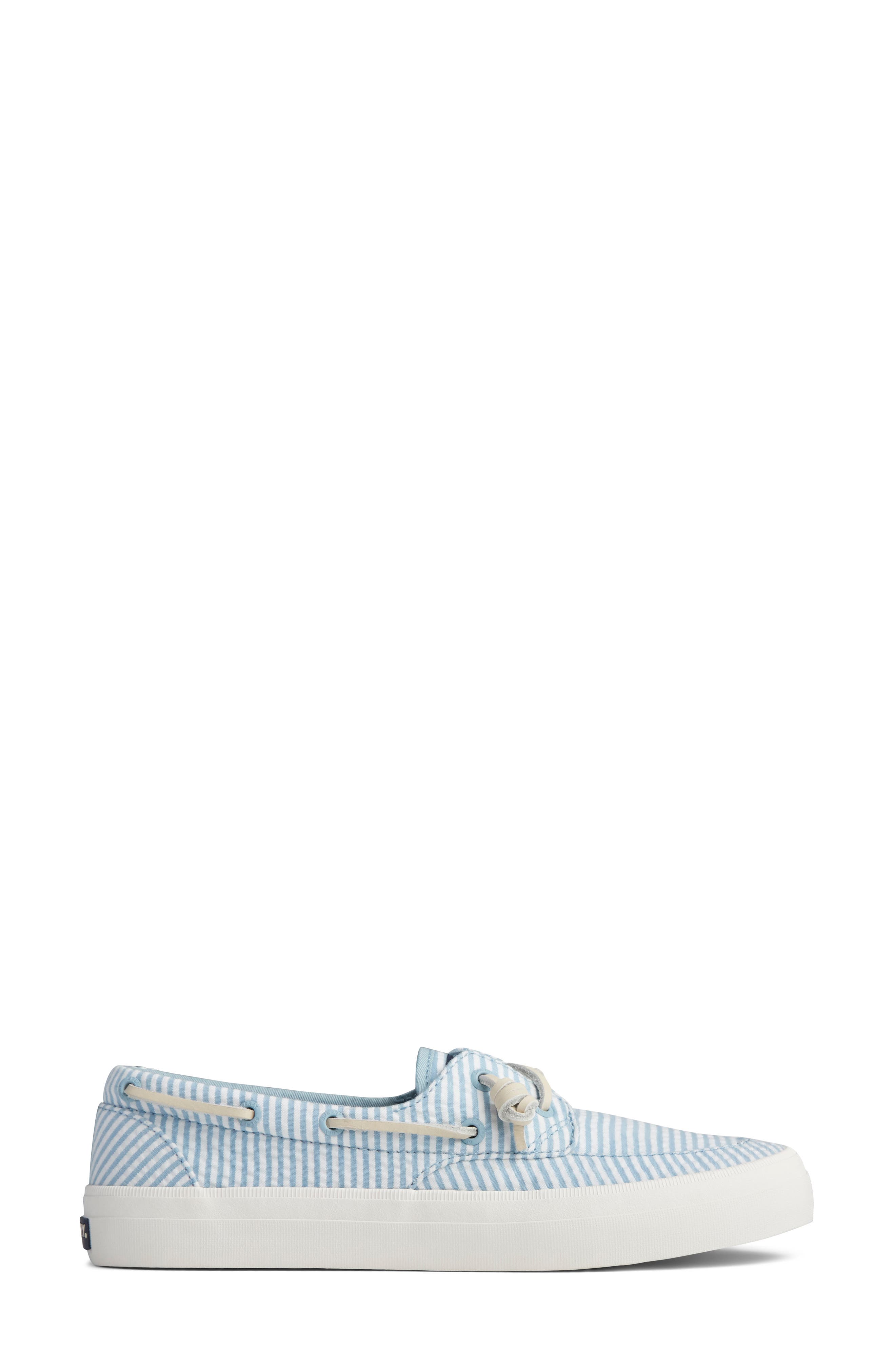 Crest Boat Sneaker, Alternate, color, BLUE/ WHITE FABRIC