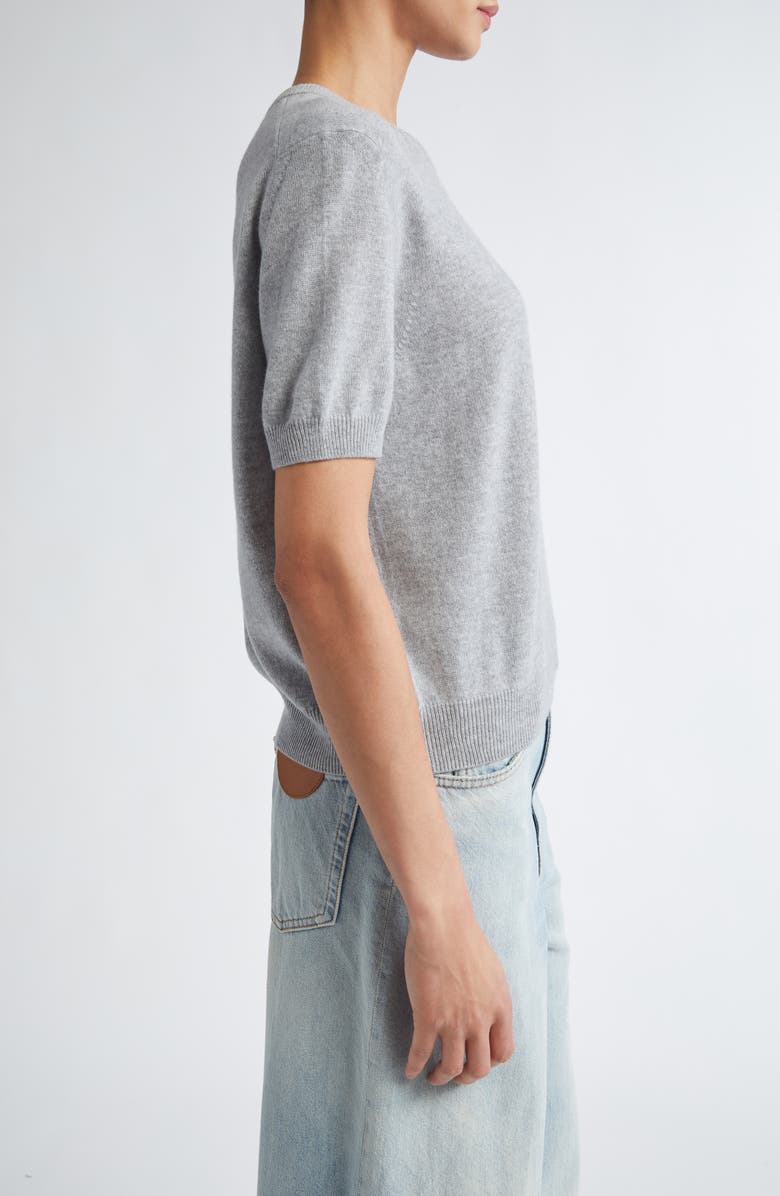 NACKIYÈ Short Sleeve Cashmere Crewneck Sweater, Alternate, color,