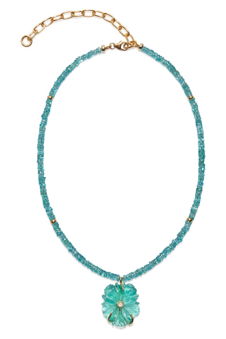 New Bloom Pendant Necklace, Main, color, BLUE