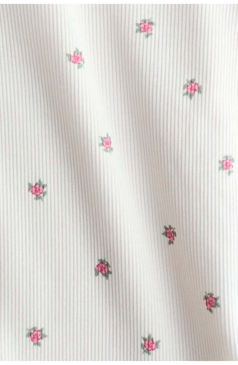 H&M 2-piece Ribbed Cotton Set, Alternate, color, White/Floral
