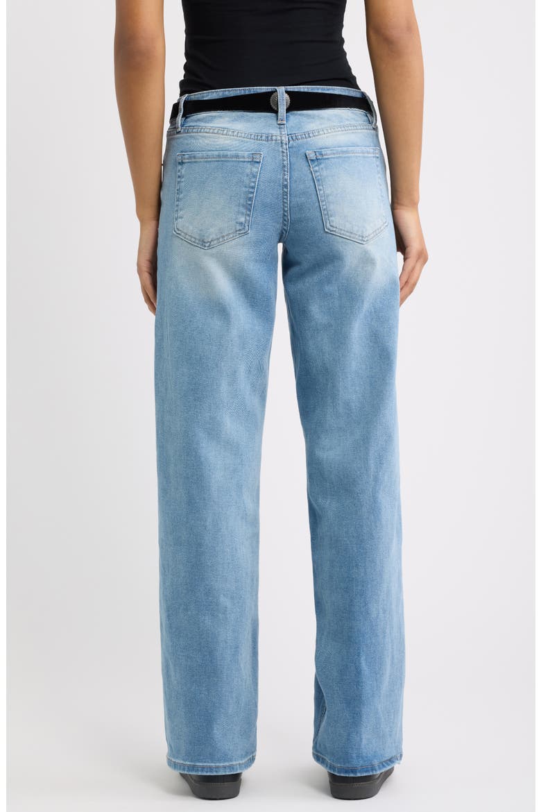 Britney Belted Wide Leg Jeans, Alternate, color, 08C - LIGHT MEDIUM