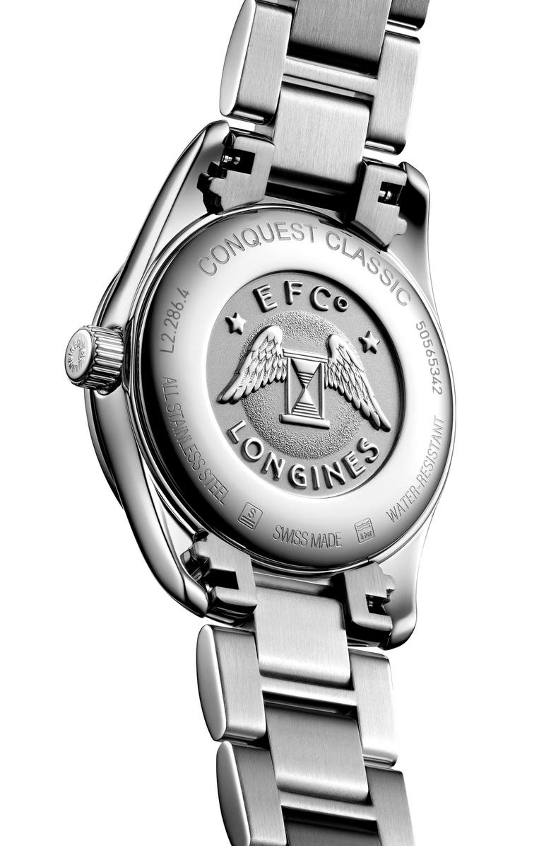 Longines Conquest Classic Diamond Bracelet Watch, 29mm, Alternate, color, 