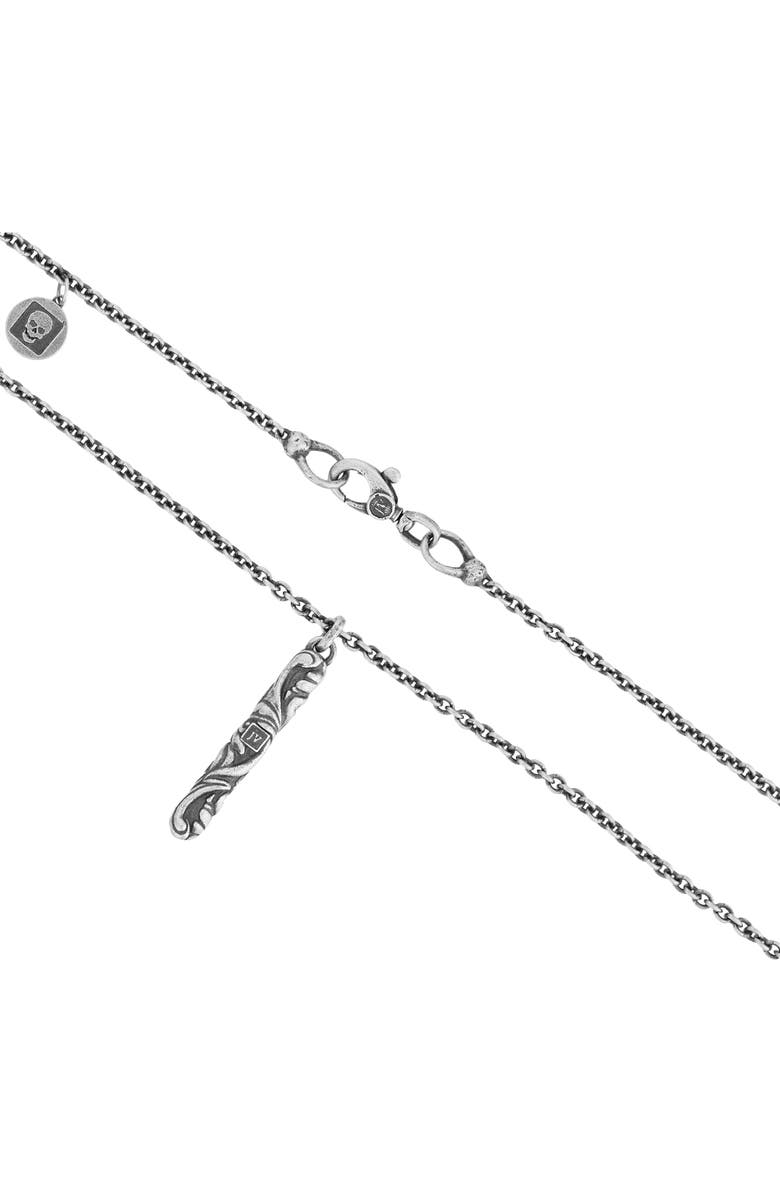 John Varvatos Men's Gothic Pendant Necklace, Alternate, color, Silver