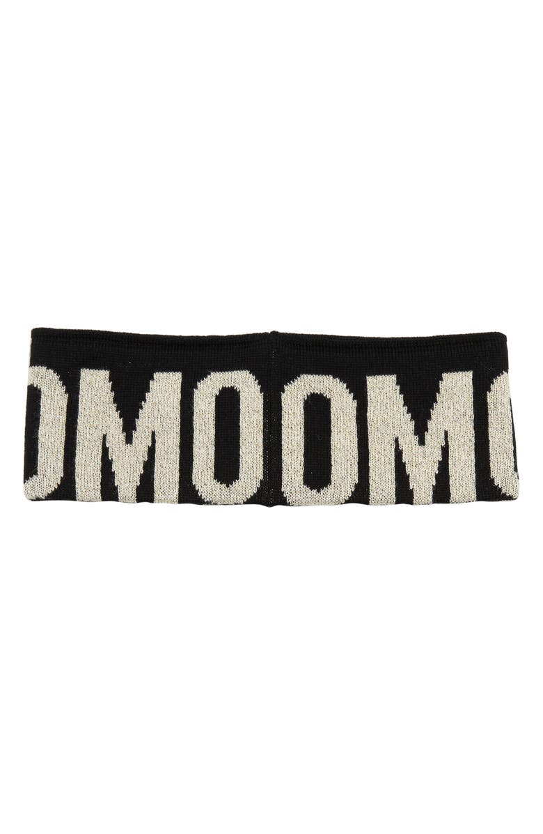 Moschino Knit Logo Headband, Alternate, color, 