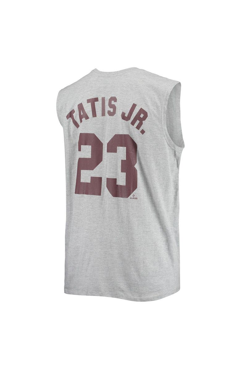 PROFILE Men's Fernando Tatis Jr. Heathered Gray San Diego Padres Big & Tall Muscle Tank Top, Alternate, color, 