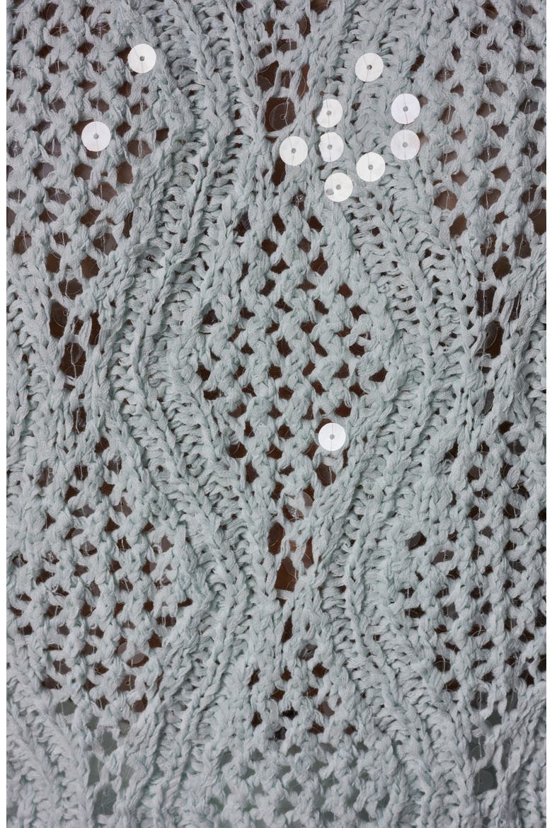 Open Stitch Sequin Sweater, Alternate, color, SKYLIGHT