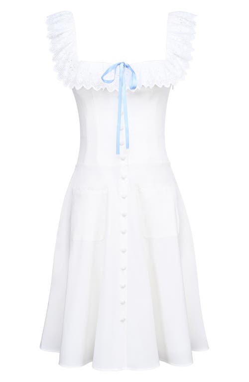 House Of Cb Mathilde Lace Trim Corset Midi Dress