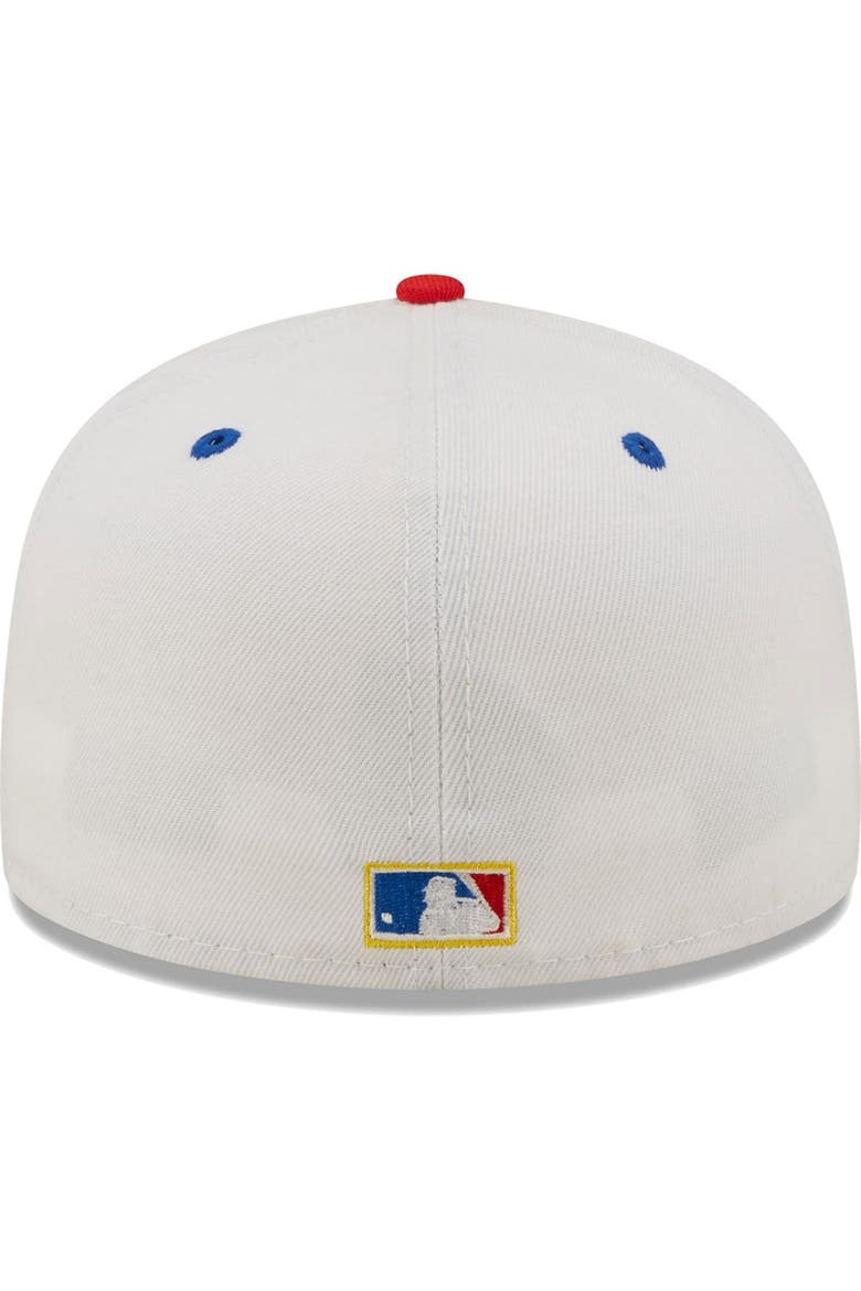 Men's New Era White/Royal Detroit Tigers Inaugural Season at Comerica Park Cherry Lolli 59FIFTY Fitted Hat, Alternate, color, White