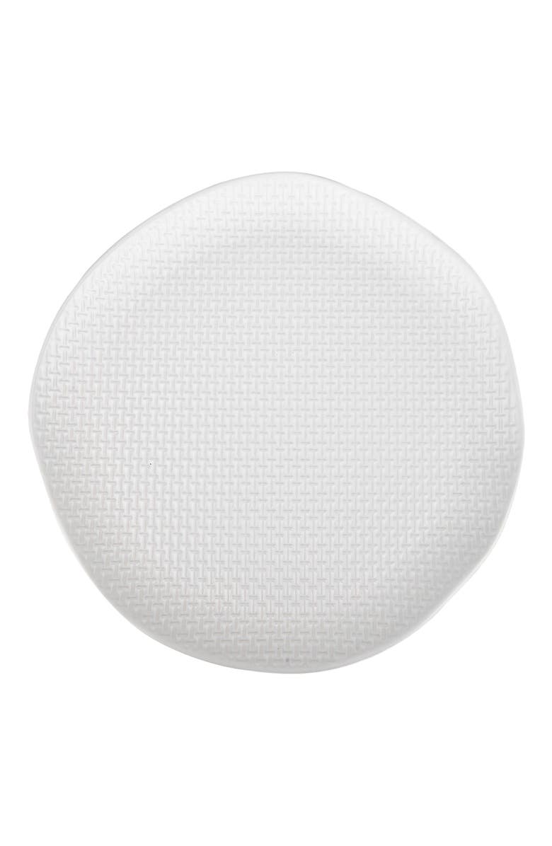 Stone Lain Abigael Stoneware 4-Piece Dinner Plate Set, Alternate, color, White