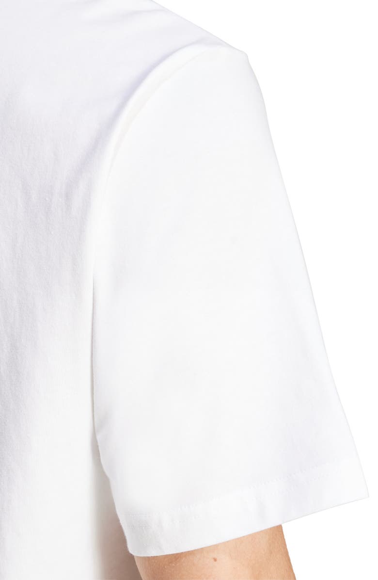 adidas Essentials Linear Jersey T-Shirt, Alternate, color, White/ Black