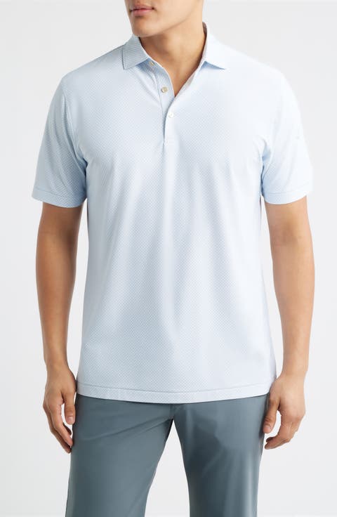 Grand Microprint Performance Piqué Golf Polo