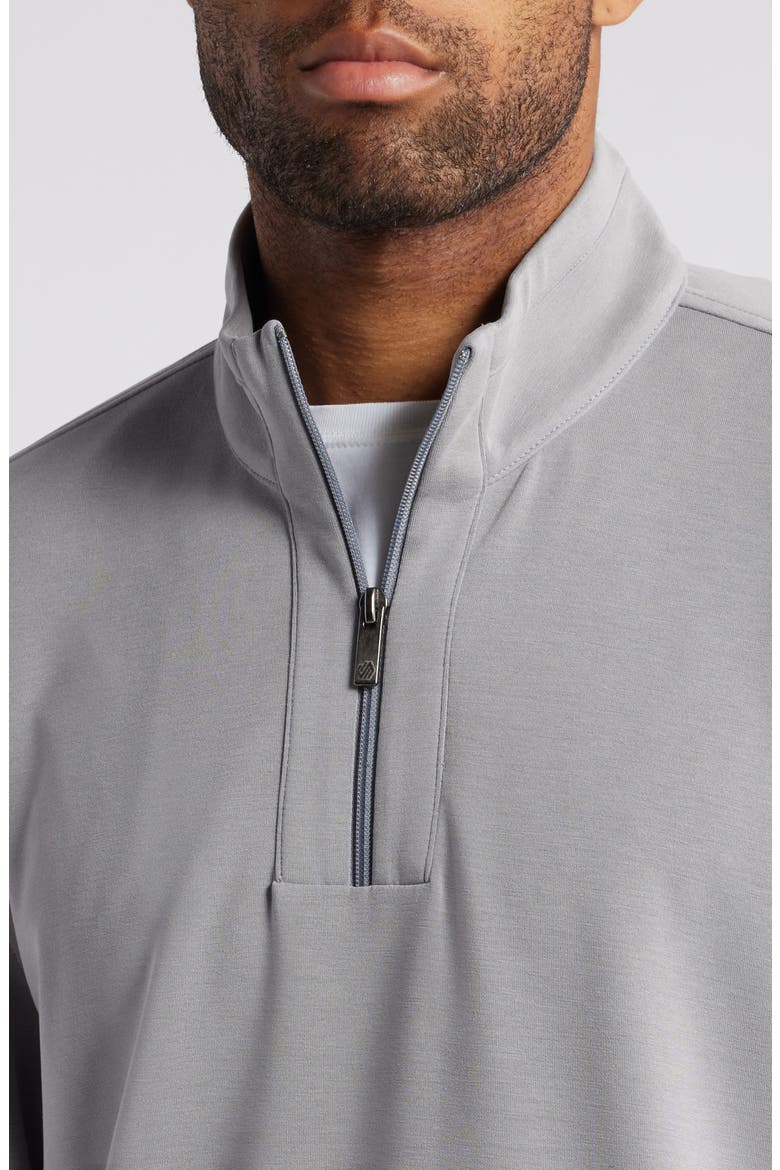 Vintage Wash Quarter Zip Top, Alternate, color, GRAY