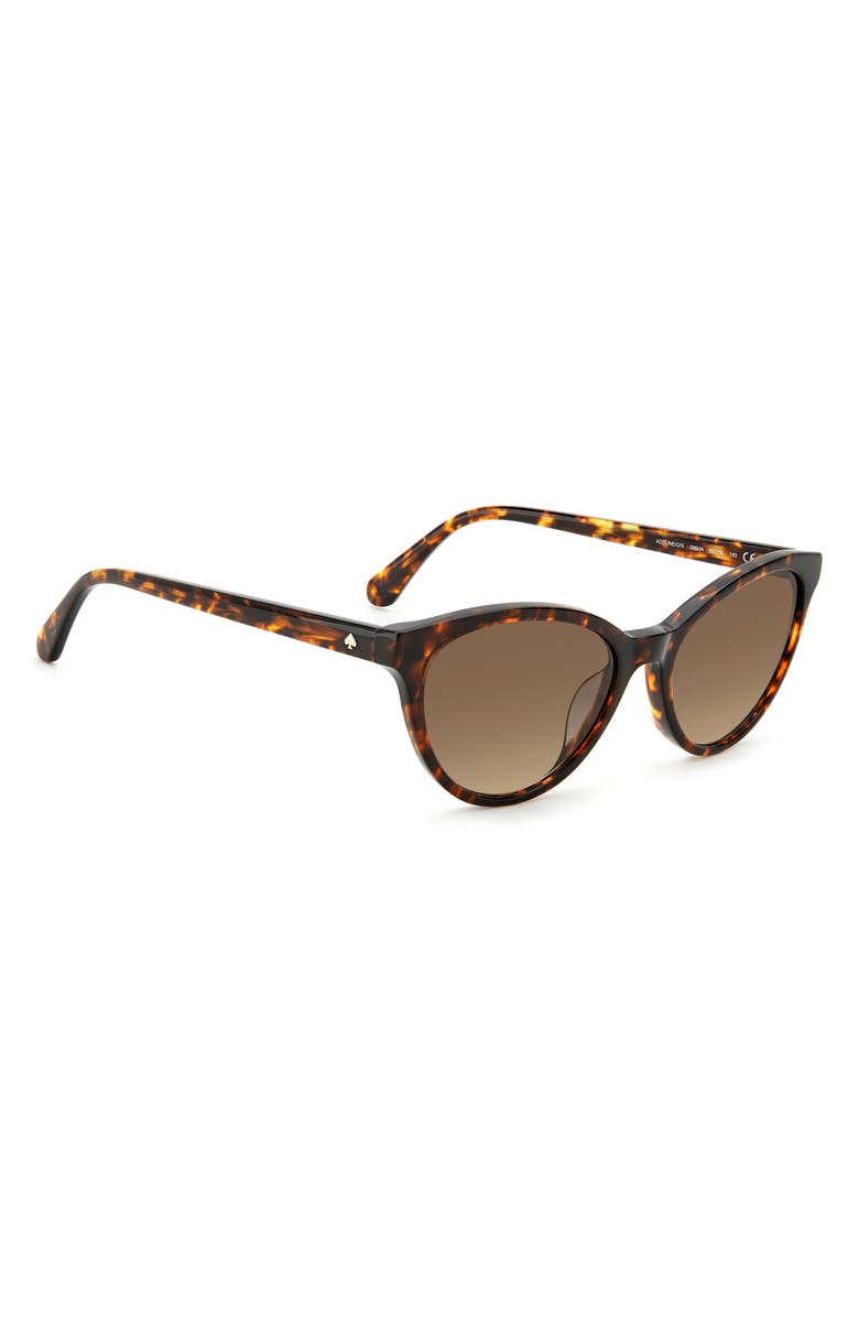 Kate Spade New York adeline 55mm gradient cat eye sunglasses, Alternate, color, Havana / Brown Gradient