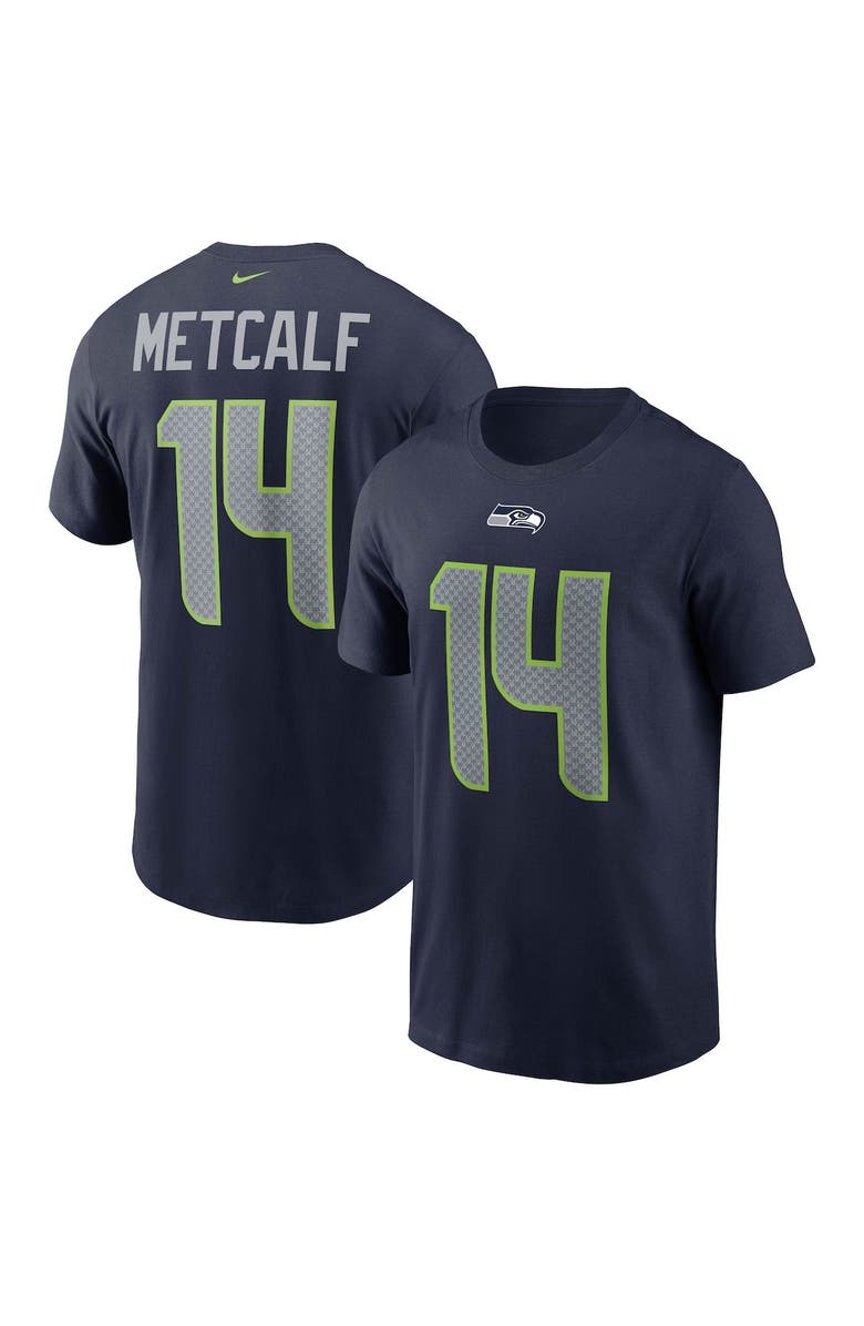 Nike Men's Nike DK Metcalf College Navy Seattle Seahawks Name & Number T-Shirt, Main, color, 