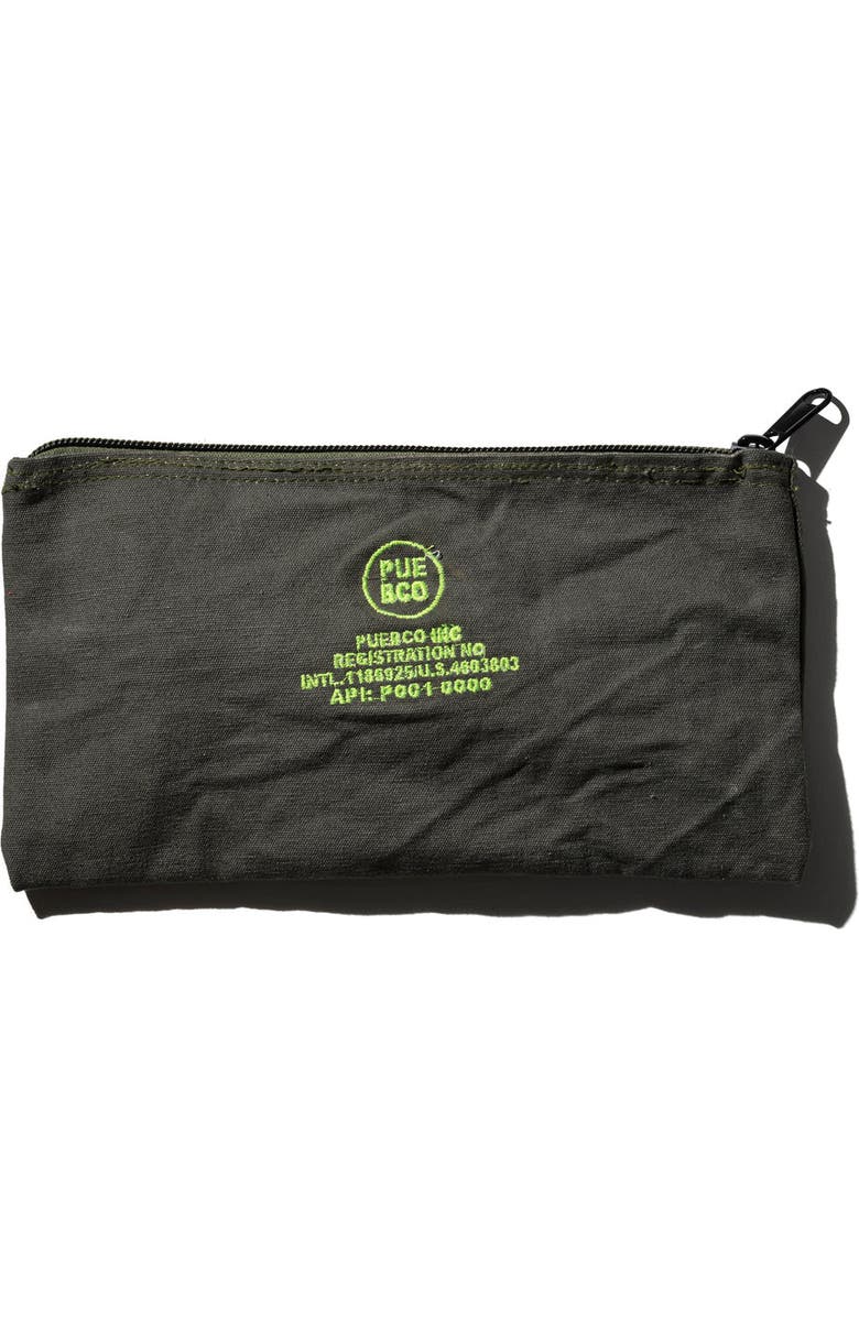 PUEBCO Vintage Tent Fabric Pouch, Main, color, Neon Green