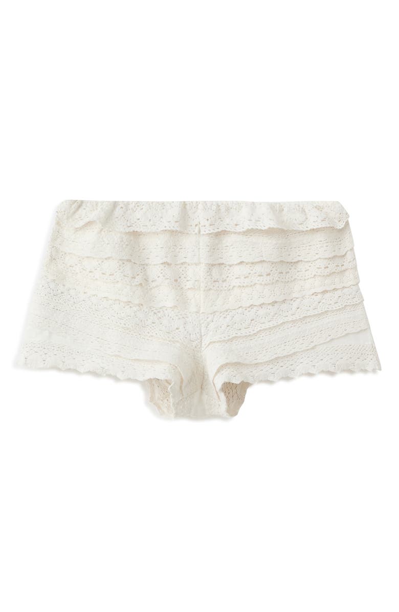 MANGO TEEN Kids' Crochet Ruffled Shorts, Alternate, color,