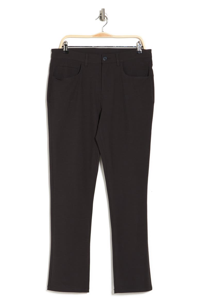 Callaway Golf 5-Pocket Texture Straight Leg Pants, Alternate, color, BLACK HEATHER