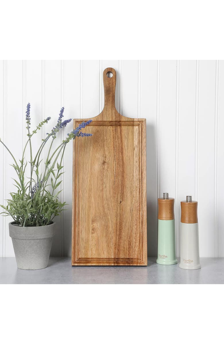 MARTHA STEWART Meadowhouse 20 x 7.5 Inch Acacia Wood Charcuterie Board, Alternate, color, Brown