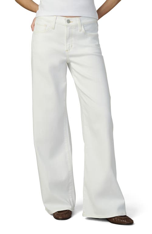 Joe's The Lou Lou Low Rise Wide Leg Jeans In White