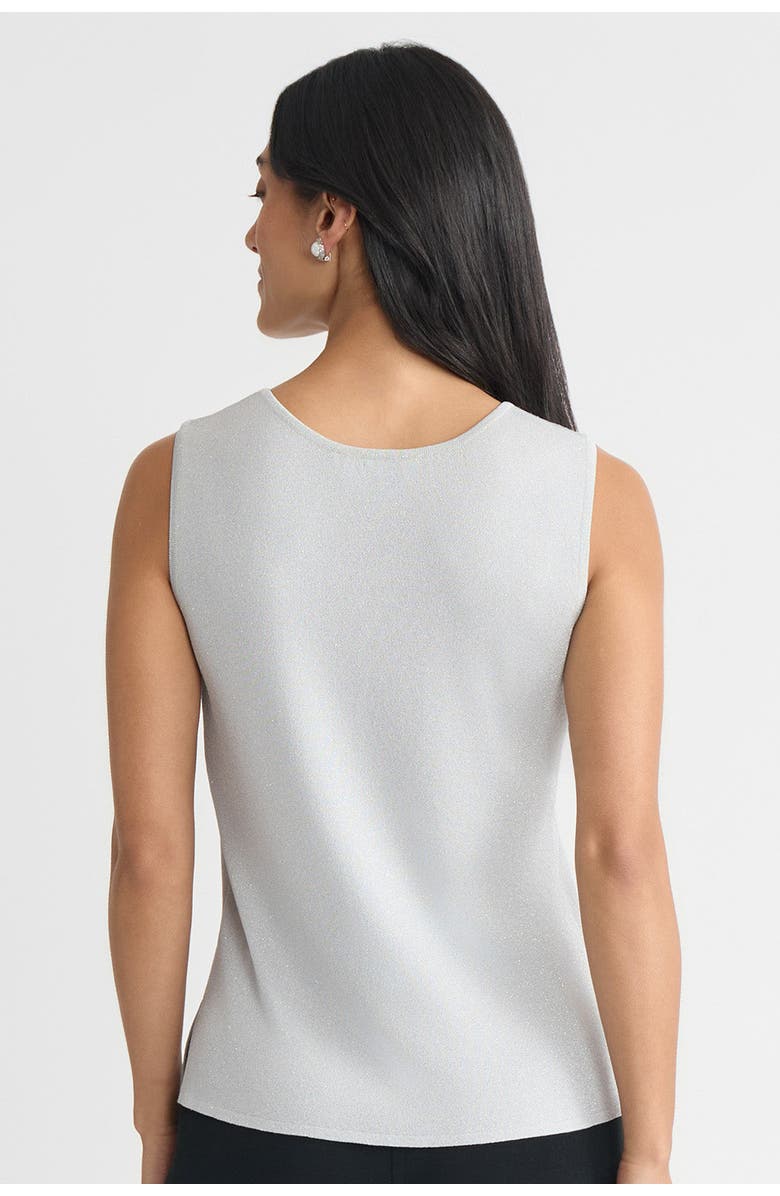 Ming Wang Mid-Length Scoop Neck Knit Tank, Alternate, color, Silver