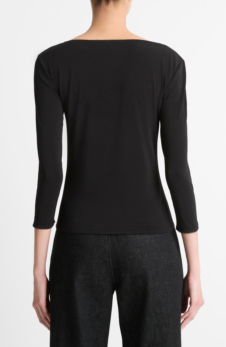 Vince V-Neck Top, Alternate, color, Black